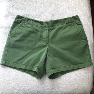 J crew green 100% cotton low rise shorts